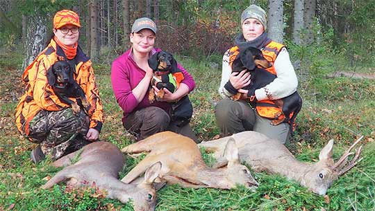 Naisten oma kaurisjahti - Kaisa Tuumi, Elina Räisänen ja Tanja Rinnetmäki